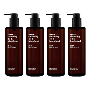 한스킨 클렌징오일 앤 블랙헤드 BHA, 300ml, 4개