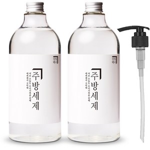살림백서 주방세제 청귤향 + 전용펌프 세트, 1L, 2개 골드박스 특가