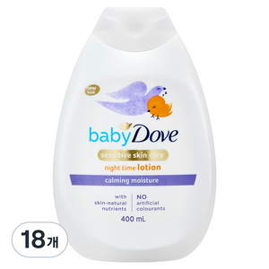 베이비도브 카밍 모이스처 바디로션, 400ml, 18개