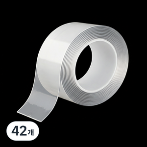 라노홈 울트라 픽스 클리어 겔 초강력 양면 실리콘 테이프 투명 30mm x 3m, 42개