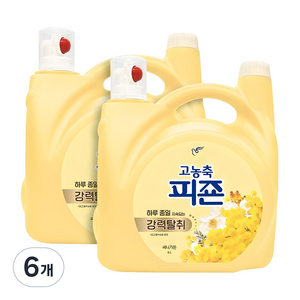 피죤 고농축 강력탈취 오리지널 섬유유연제 써니가든 본품, 6L, 6개