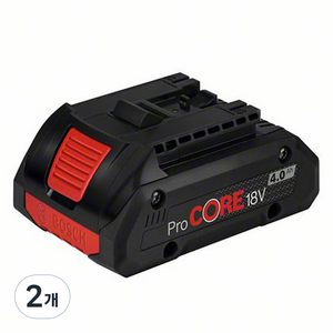 보쉬 ProCORE 18V 4.0Ah 리튬 배터리, 본품(추가배터리없음), 2개