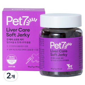 펫세븐 강아지 소프트져키 90g, 2개, 간+장건강, 90정