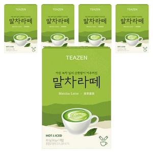 티젠 말차라떼 분말스틱, 14.5g, 7개입, 5개