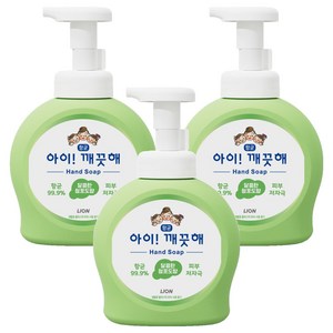 아이깨끗해 항균 폼 핸드솝 청포도향, 490ml, 3개