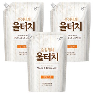 울터치 중성세제 리필, 1.3L, 3개