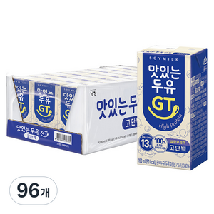 맛있는두유GT 고단백 두유, 190ml, 96개