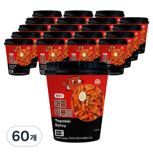 농가식품 멜로우빈 레리 매운 떡볶이, 115g, 60개