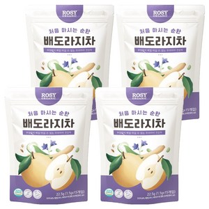 로지오가닉 유아용 처음 마시는 순한 배도라지차, 22.5g, 15개입, 4개