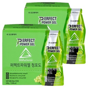코오롱제약 퍼펙트 파워젤 청포도 12p, 2개, 480g