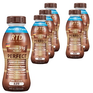 칼로바이 퍼펙트 파워쉐이크 단백질보충제 프로틴음료 초코맛, 310ml, 6개
