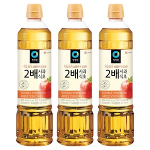 청정원 2배 사과식초, 900ml, 3개