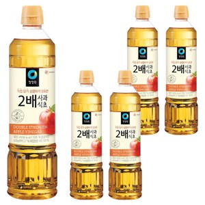 청정원 2배 사과식초, 900ml, 5개