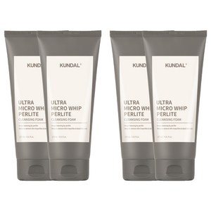 쿤달 울트라 마이크로 휩 펄라이트 클렌징 폼, 175ml, 4개