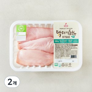 마니커 무항생제 인증 닭터의자연 닭가슴살 (냉장), 500g, 2개