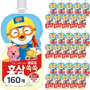 팔도 뽀로로 홍삼쏙쏙 배도라지, 100ml, 160개