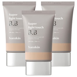 한스킨 수퍼 라이트 터치 비비크림 SPF 50+ PA++++, 뉴트럴한상아빛, 30g, 3개