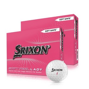스릭슨 신형 SOFT FEEL LADY 골프공 2피스, SOFTWHITE, 12개입, 2개