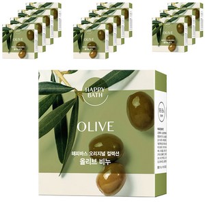 해피바스 오리지널 컬렉션 올리브 비누, 90g, 12개입