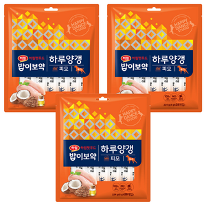 하림펫푸드밥이보약 강아지 하루양갱 파우치, 피모, 224g, 3개