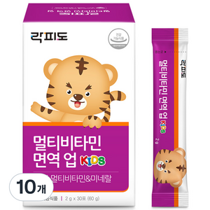 락피도 멀티비타민 면역 업 30p, 60g, 10개