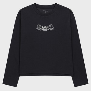 폴햄키즈 여아용 폴키베어 플레이티드져지 그래픽 긴팔티