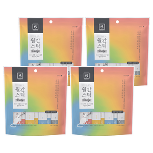 브리더랩 고양이 월간스틱 파티 짜먹는 간식 4종 x 10p 세트, 혼합맛(닭가슴살/닭가슴살+연어/참치/대구), 11g, 4세트