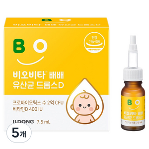 비오비타 유아 배배 유산균 드롭스D, 7.5ml, 5개