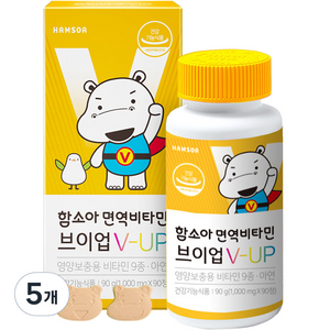 함소아 면역 비타민 브이업 1000mg, 90정, 5개