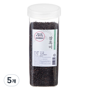 월드그린 싱싱영양통 검정 찰흑미, 1kg, 5개