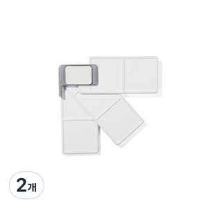 배곧화구 고급 3단 접이식 양면 물감 미술팔레트 L 그레이, 18칸, 2개
