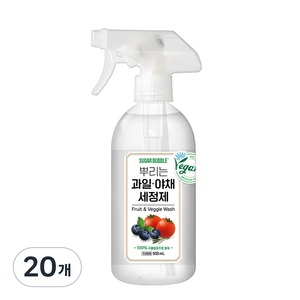 슈가버블 뿌리는 과일 야채 세정제, 500ml, 20개