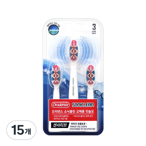 오라덴스 소닉클린 센서티브 건전지용 전동칫솔 리필모, 15개
