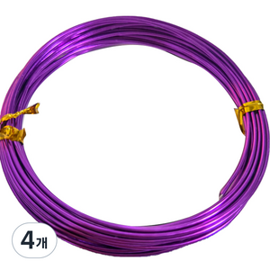 문구담 수공예 컬러 철사 1.5mm, 29 퍼플, 4개