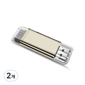 테크맨 심플리 세련된 OTG 젠더 Type-C / USB3.0, 라이트골드, 2개