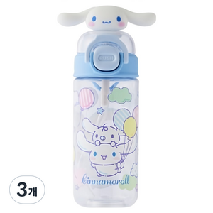 락앤락 스쿨핏 산리오 원터치보틀 시나모롤 ABF899SBLU_SR, 블루, 3개, 430ml