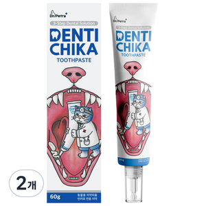 닥터페트라 덴티치카 치약 고양이, 60g, 2개