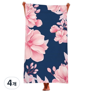 소니오 블루밍 플라워 비치타월 90 x 180 cm, 10 스프링, 4개