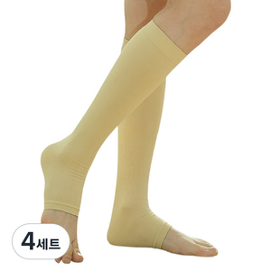라인핏플러스 의료용 압박밴드 BEIGE, 4세트, 종아리/무릎형