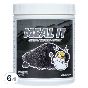 밀잇 단백질 쉐이크 흑임자맛, 450g, 6개