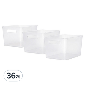 데일리블룸 오픈 펜트리 수납함 바스켓 정리 와이드, 반투명, 36개