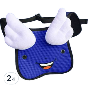 베이카 어린이 천사날개 어깨끈 벨트 위치조절 패드 스마일, 다크블루, 2개