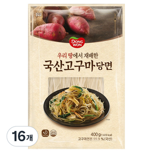 동원 국산 고구마 당면, 400g, 16개