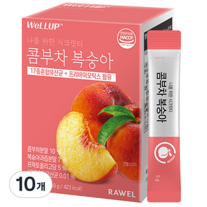 웰업 로엘 콤부차 복숭아, 5g, 10개, 30개입