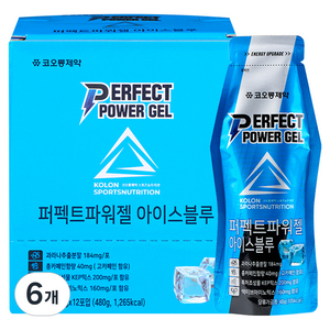 코오롱제약 퍼펙트 파워젤 아이스블루, 12회분, 6개