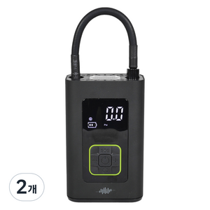 아이리 무선 휴대용 전동 에어펌프 ILI-AP22A 2000mAh, 2개, 블랙