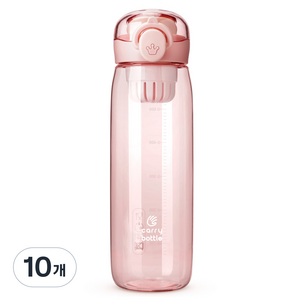 캐리보틀 원터치 트라이탄 보틀, 핑크, 600ml, 10개