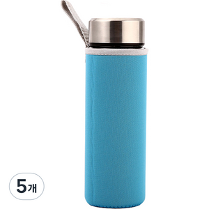 뷰레이터닷컴 베이크 무지 물병가방 360ml, 블루, 5개