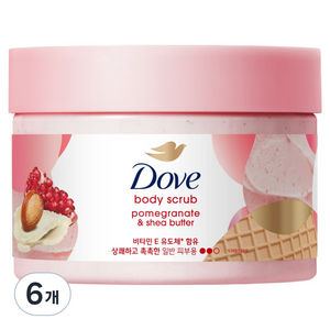 도브 바디 스크럽 석류 앤드 시어버터, 298g, 6개