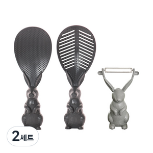비스비바 루멘 토끼주걱 + 채반 + 감자칼 세트, 그레이, 2세트